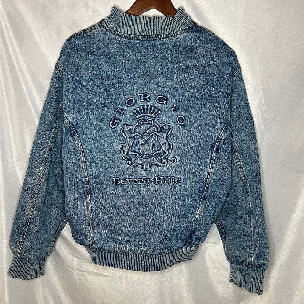 Giorgio Beverly Hills 80s - 90s Vintage Denim Jacket Size M